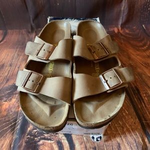 Birkenstock Sandals Tan Leather